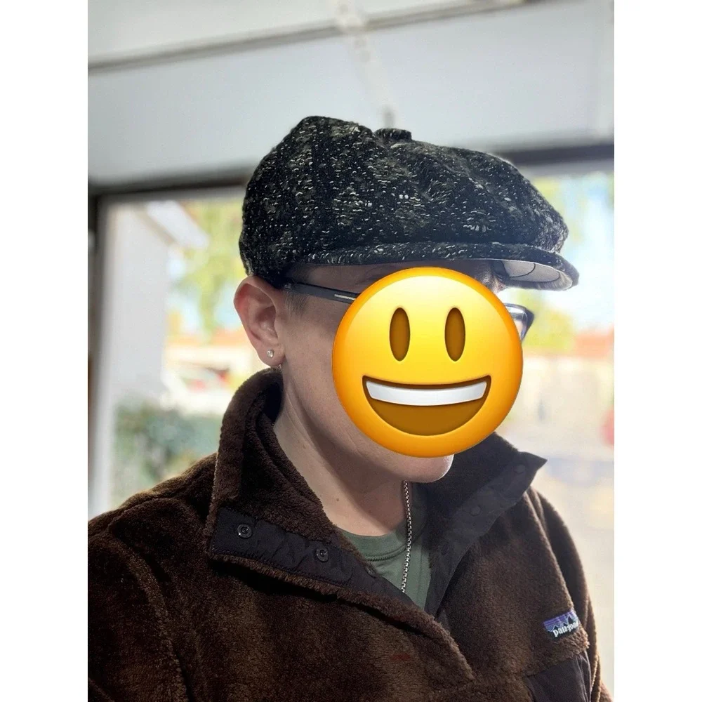 Goorin‎ Bros Woolrich Flat Cap Hat S/M Green Tweed Wool Blend Newsboy Beret USA